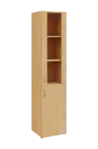 NN 5 - 4DS skříň vysoká, 2-dveřová/prosklená, pravá, 1800x400x400, javor horský